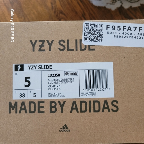 adidas Gray Slide Sandals main image 5
